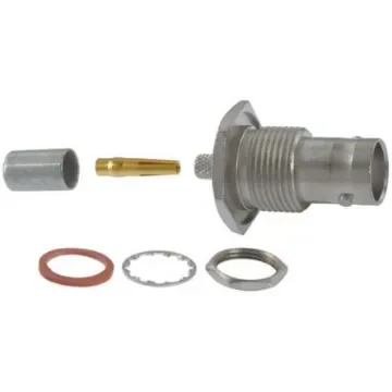 TE Connectivity BNC Series, Jack Panel Mount BNC Connector, 50O, Crimp Termination, Straight Body - 5225398-1 product image