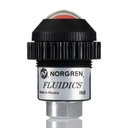 Norgren Green, Red Panel Mounting Visual Indicator, 8.6bar, G 1/8 inlet port, 30mm mount hole - 5VS-412-800 product image