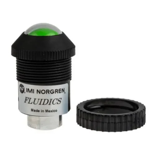 Norgren Green, Red Panel Mounting Visual Indicator, 8.6bar, G 1/8 inlet port, 30mm mount hole - 5VS-421-800 product image