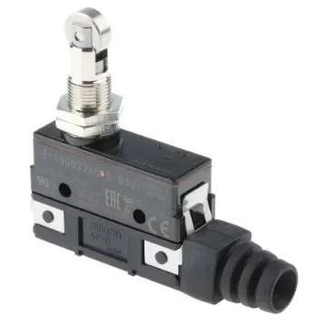 Omron Roller Plunger Limit Switch, NO/NC, IP62, SPDT, 500V ac Max, 15A Max - Z-15GQ22A55-B5V product image