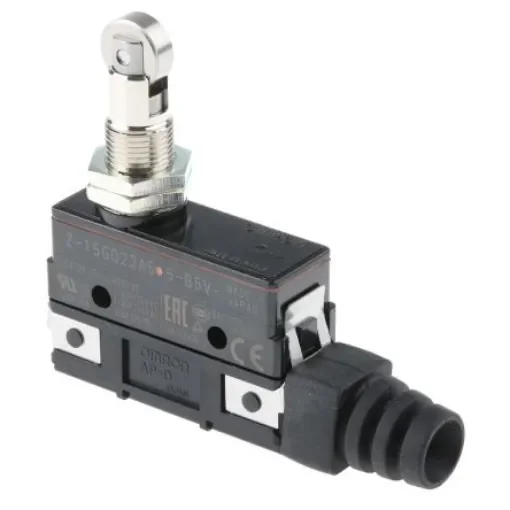 Omron Roller Plunger Limit Switch, NO/NC, IP62, SPDT, 500V ac Max, 15A Max - Z-15GQ22A55-B5V product image