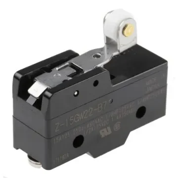 Omron Roller Lever Limit Switch, NO/NC, IP00, SPDT, Thermosetting Resin Housing, 500V ac Max, 15A Max - Z-15GW22-B7-K product image