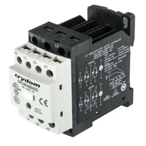 Sensata Crydom Solid State Relay, 7.6 A Load, DIN Rail Mount - DRC3R48B420 product image