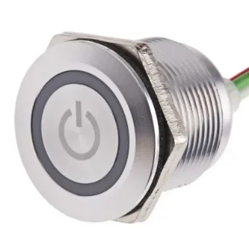 RS PRO Capacitive Switch Momentary NO,Illuminated, Green, Red, IP68 Brass - 8232725 product image