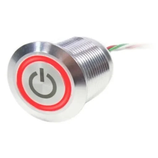 RS PRO Capacitive Switch Momentary NC,Illuminated, Green, Red, IP68 Brass - 8232729 product image