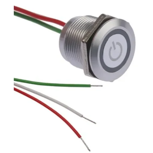 RS PRO Capacitive Switch Latching NO,Illuminated, Green, Red, IP68 Brass - 8232731 product image
