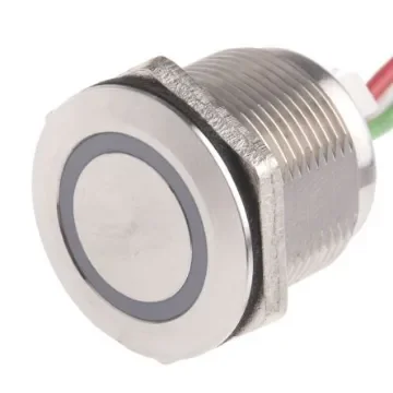 RS PRO Capacitive Switch Momentary NO,Illuminated, Blue, IP68 Brass - 8232750 product image