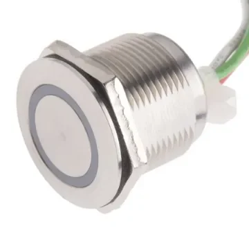 RS PRO Capacitive Switch Latching NO,Illuminated, Blue, IP68 Brass - 8232766 product image