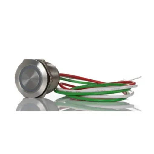 RS PRO Capacitive Switch Latching NC,Illuminated, Green, IP68 Brass - 8232772 product image