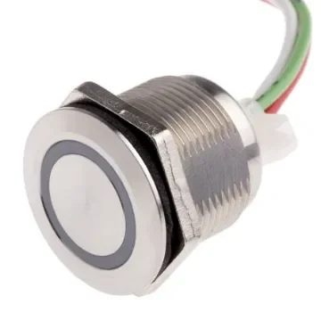 RS PRO Capacitive Switch Momentary NC,Illuminated, Red, IP68 Brass - 8232788 product image