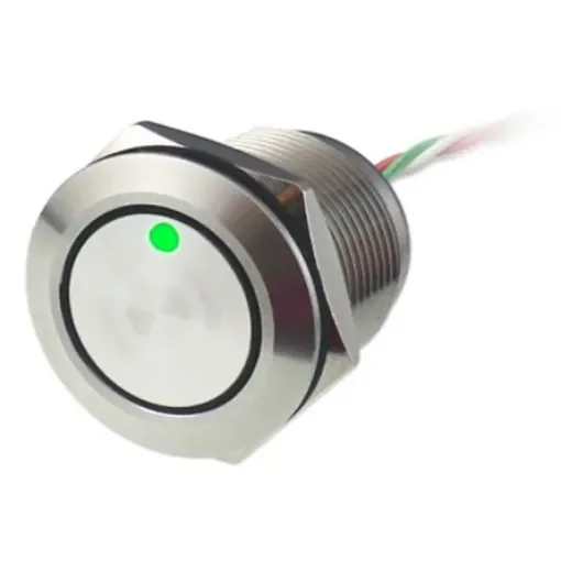 RS PRO Capacitive Switch Latching NC,Illuminated, Green, Red, IP68 Brass - 8232791 product image