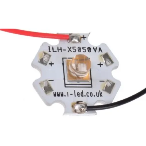 ILH-XR01-S385-SC211-WIR200. Intelligent LED Solutions, N5050 1 Powerstar Series UV LED, 400nm 1400mW 65 °, 4-Pin product image