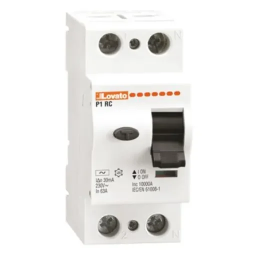 Lovato P1RC RCCB, 25A, 1+N Pole, 300mA, Type AC - P1RC2P25AC300 product image
