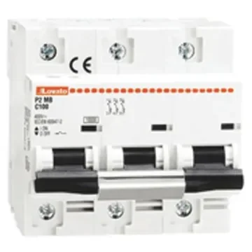 Lovato ModuLo P2MB MCB, 3P, 80A Curve C, 230V AC, 60V DC, 10 kA Breaking Capacity - P2MB3PC080 product image