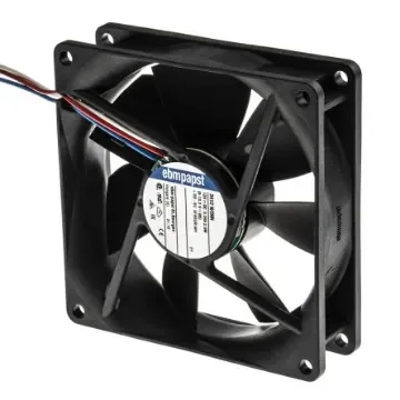 ebm-papst 3400 N Series Axial Fan, 12 V dc, DC Operation, 102m³/h, 2.9W, 92 x 92 x 25mm - 3412N/2HH product image