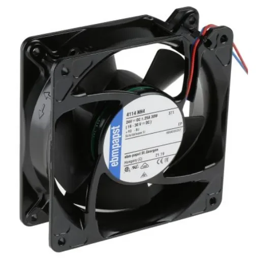 ebm-papst 4100 NH4 - S-Force Series Axial Fan, 24 V dc, DC Operation, 355m³/h, 30W, IP20, 119 x 119 x 38mm - 4114NH4 product image