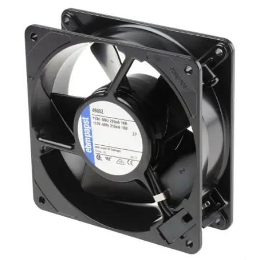 ebm-papst 4000 Z Series Axial Fan, 115 V ac, AC Operation, 180m³/h, 18W, 119 x 119 x 38mm - 4600Z product image