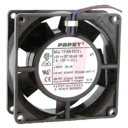 ebm-papst 8300 Series Axial Fan, 12 V dc, DC Operation, 67m³/h, 4W, 80 x 80 x 32mm - 8312HL product image