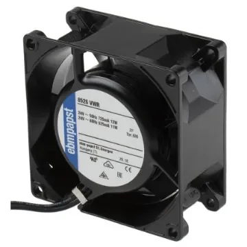 ebm-papst 8000 V Series Axial Fan, 24 V ac, AC Operation, 47m³/h, 12W, 80 x 80 x 38mm - 8526VWR-686 product image