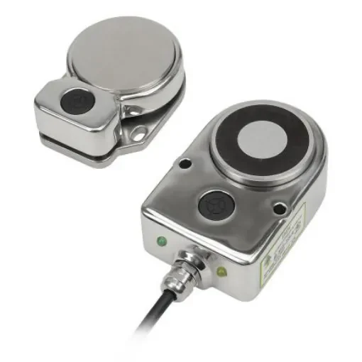 IDEM MGL Series Magnetic, RFID Non-Contact Safety Switch, 24V dc, 316 Stainless Steel Housing, 2NC, M12 - 460006 product image