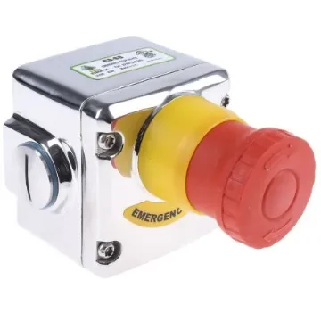 IDEM ES Series Twist Release Emergency Stop Push Button, Surface Mount, 2NC + 1NO, IP69K - 231001 product image