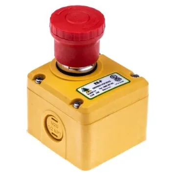 IDEM ES Series Twist Release Emergency Stop Push Button, Surface Mount, 2NC + 1NO, IP67 - 230001 product image