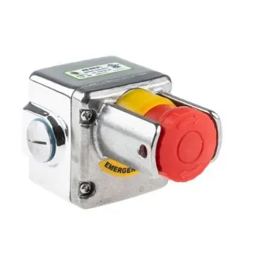 IDEM ES Series Twist Release Emergency Stop Push Button, Surface Mount, 2NC + 1NO, IP69K - 231005 product image