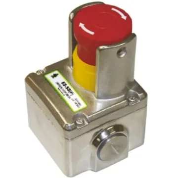IDEM ES Series Twist Release Emergency Stop Push Button, Surface Mount, 2NC + 1NO, IP69K - 231006 product image