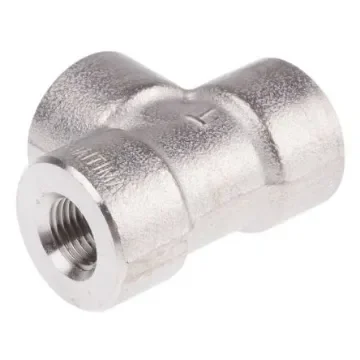 RS PRO Stainless Steel Pipe Fitting, Tee Circular Tee, Female G 1/4in x Female G 1/4in x Female G 1/4in - 8266968 product image