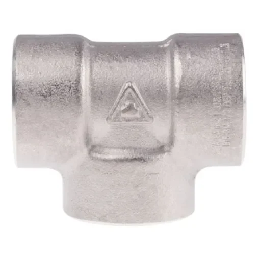 RS PRO Stainless Steel Pipe Fitting, Tee Circular Tee, Female G 3/8in x Female G 3/8in x Female G 3/8in - 8266977 product image