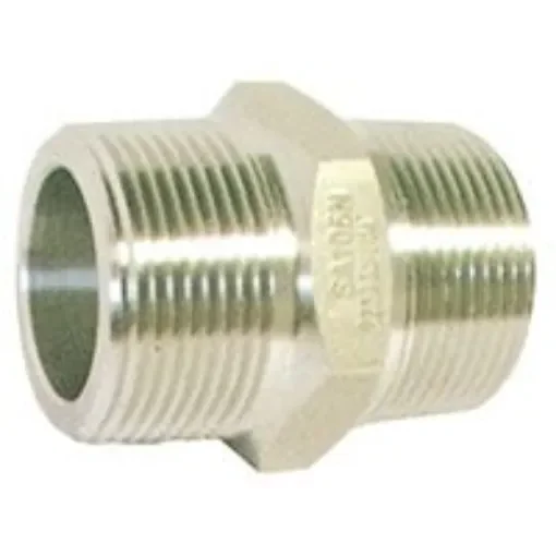 RS PRO Stainless Steel Pipe Fitting, Straight Hexagon Nipple Joint, Male R 1-1/2in x Male R 1-1/2in - 8267062 product image