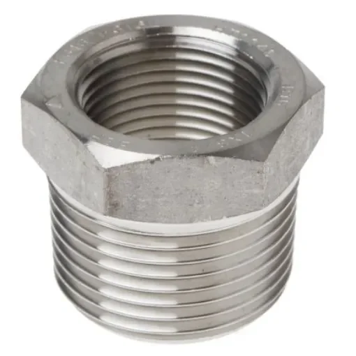 RS PRO Stainless Steel Pipe Fitting, Straight Hexagon Bush, Male R 1in x Female Rc 3/4in - 8267084 product image