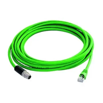 Telegartner, 7.5m Cat6a, Green M12 to Male RJ45 Male Shielded, Terminated PUR Sheath - L80104A0000 product image