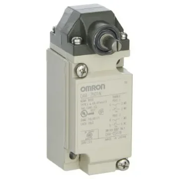 Omron Roller Lever Limit Switch, 2NO/2NC, IP67, DPDT, 600V ac Max, 5A Max - D4A-2501-N product image