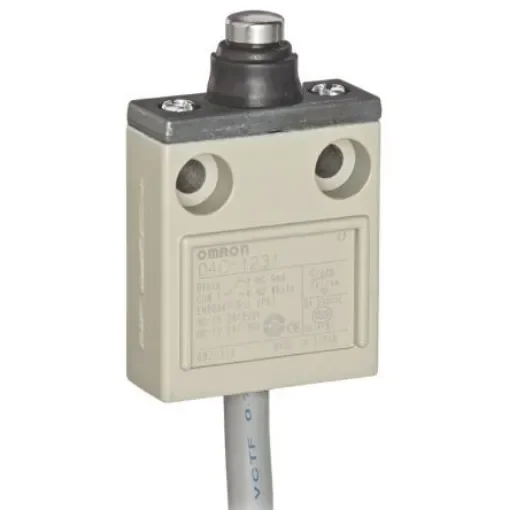Omron Plunger Limit Switch, NO/NC, IP67, SPDT, 250V ac Max, 250 V ac 5A Max - D4C-1231 product image