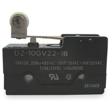 Omron Lever Limit Switch, 2NO/2NC, IP00, DPDT, 250V ac Max, 10A Max - DZ-10GV22-1B product image