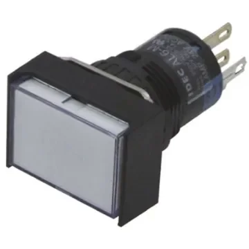Idec Illuminated Push Button Switch, Momentary, Panel Mount, 16mm Cutout, SPDT, White LED, 250V, IP40 - AL6H-M14-JW product image