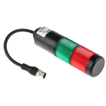 Werma Kompakt 37 Series Red/Green Buzzer Signal Tower, 2 Lights, 24 V ac/dc, Base Mount, Tube - 699.220.75 product image