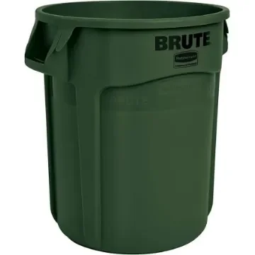 Rubbermaid Commercial Products Brute 75L Green PE Waste Bin - FG262000DGRN product image