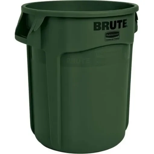 Rubbermaid Commercial Products Brute 75L Green PE Waste Bin - FG262000DGRN product image