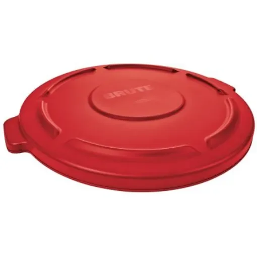 Rubbermaid Commercial Products 565mm Red PE Bin Lid for 121.1L BRUTE Container, 2632 BRUTE Containers, 41mm - FG263100RED product image