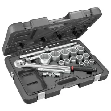 Facom 15-Piece Metric 3/4 in Standard Socket Set with Ratchet, 12 point - KL.501 product image