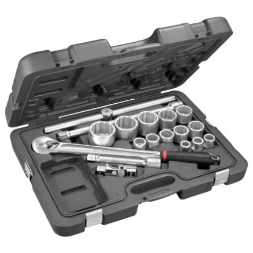 Facom 15-Piece Metric 3/4 in Standard Socket Set with Ratchet, 12 point - KL.501 product image
