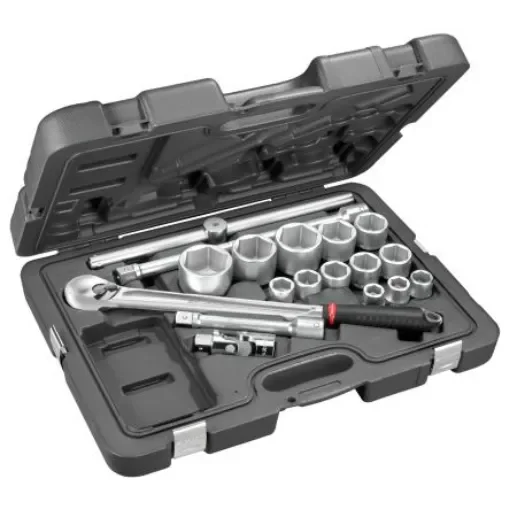 Facom 15-Piece Metric 3/4 in Standard Socket Set with Ratchet, 6 point - KL.500PB product image