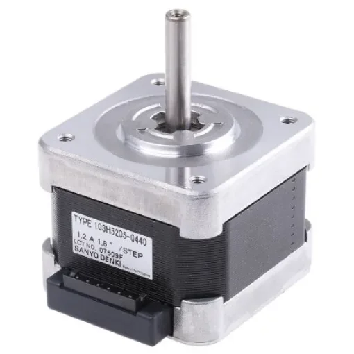Sanyo Denki 103H5 Series Hybrid, Single Shaft Stepper Motor, 0.20Nm Torque, 24 V, 1.8°, 42 x 42mm Frame, 5mm Shaft - 103H5205-0440 product image