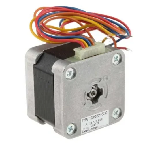 Sanyo Denki Hybrid, Single Shaft Stepper Motor, 0.265Nm Torque, 24 V, 1.8°, 42 x 42mm Frame, 5mm Shaft - 103H5205-5240 product image