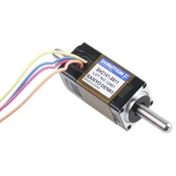 Sanyo Denki SH21 Series Hybrid, Double Shaft Stepper Motor, 6.5mNm Torque, 24 V, 1.8°, 14 x 14mm Frame, 4mm Shaft - SH2141-5511 product image