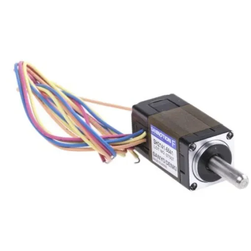Sanyo Denki SH21 Series Hybrid, Single Shaft Stepper Motor, 6.5mNm Torque, 24 V, 1.8°, 14 x 14mm Frame, 4mm Shaft - SH2141-5541 product image
