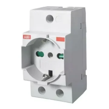ABB Grey 1 Gang Plug Socket, 16A, Type L - Italian, Indoor Use - 2CSM210000R0701  M1170 product image