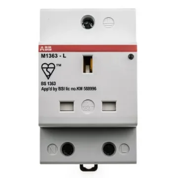 ABB M1363-L Grey 1 Gang Plug Socket, 13A, Type G - British, Indoor Use - 2CSM258163R0721  M1363-L product image